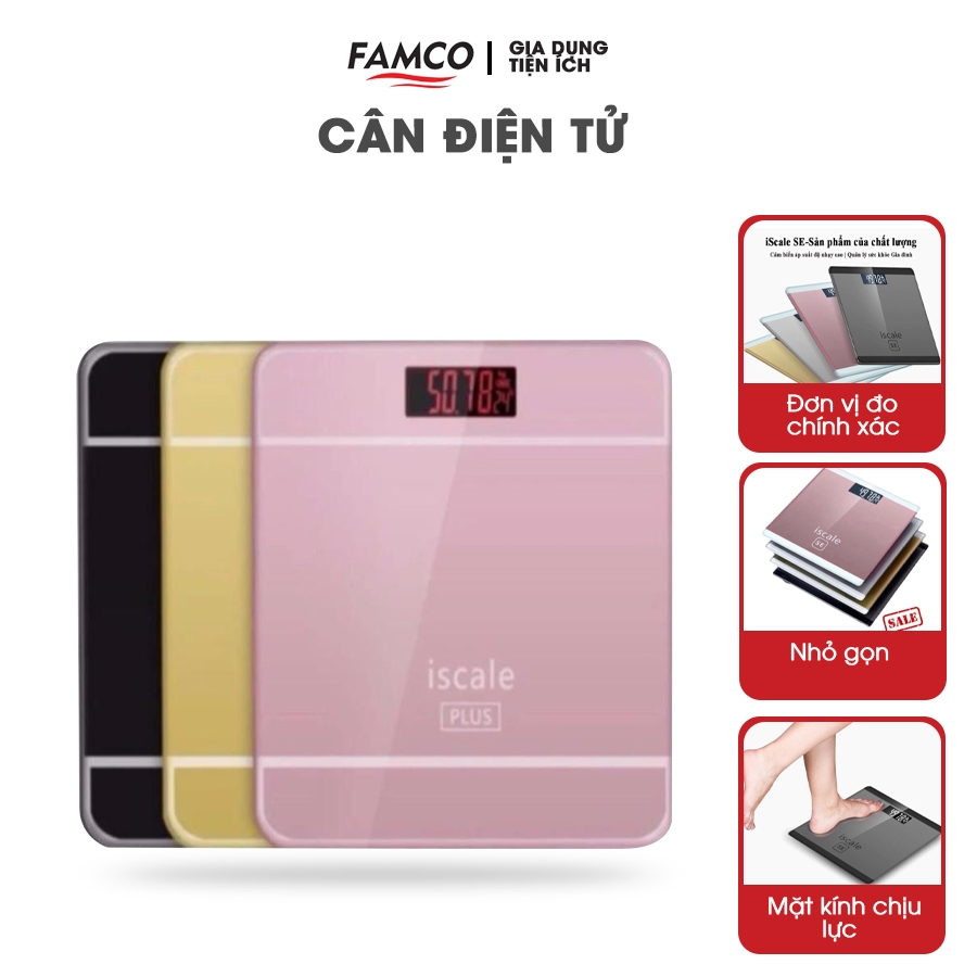 Cân Điện Tử, Cân Sức Khỏe ISCALE PHONE - Cân Gia Đình Trọng Lượng Tối Đa 150Kg tiện lợi cho gia đình HOT New New