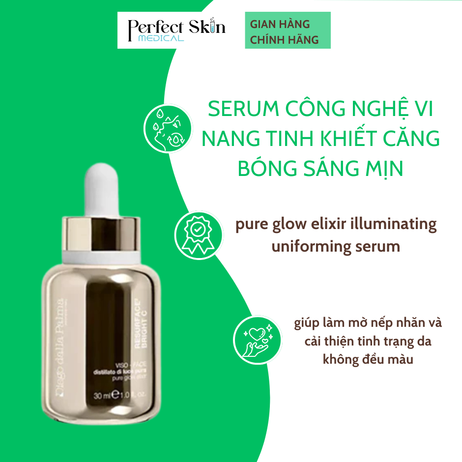 serum vi nang tinh khiết căng bóng sang mịn pure glow elixir illuminating uniforming serum