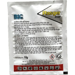 Thuốc Chuột Thông Minh Thế hệ mới - Rasger 20DP - Gói 10g - Dạng Bột