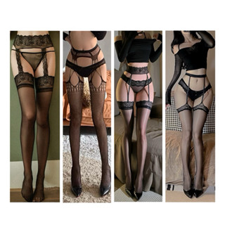 (10 MẪU) Tất chân kèm đai ren eo Loại Đẹp màu ĐEN - ĐỎ - TRẮNG chất liệu dai bền chống rách xước (CHE TÊN - Hoả Tốc)