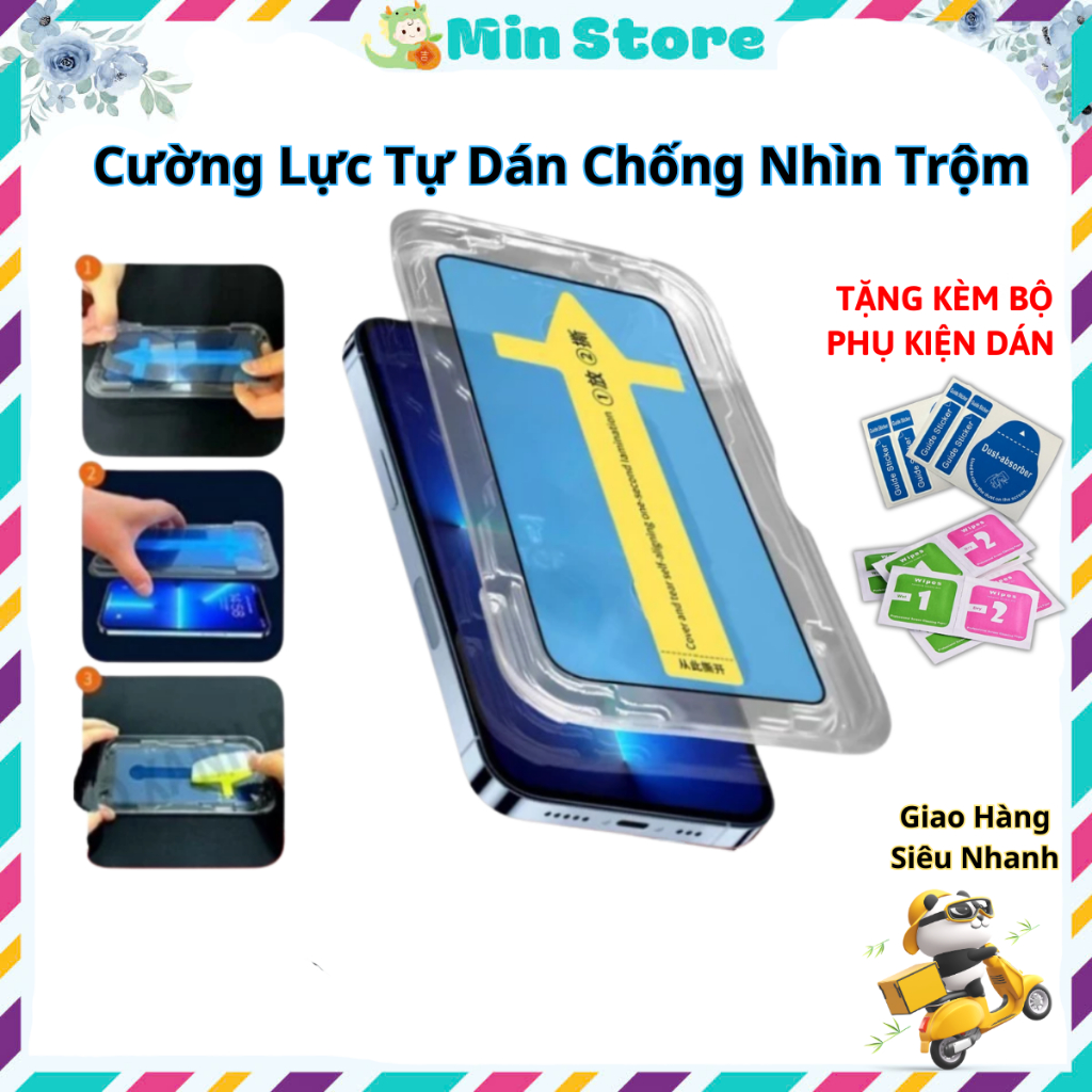 Kính cường lực iphone tự dán chống nhìn trộm cho ip 7P,8P, Xsmax, 11Promax,12promax,15promax,14Promax 15Promax 16Promax