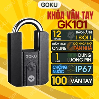 Ổ khóa vân tay chống cắt GOKU, GK101 Lock điều khiển từ xa Bluetooth, Khóa thông minh chống nước