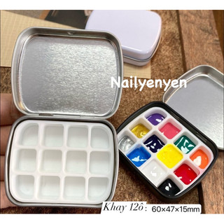 khay chiết màu 12 ô đựng màu vẽ