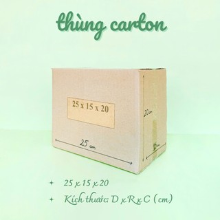 COMBO 50 HỘP CARTON 25x15x20 cm