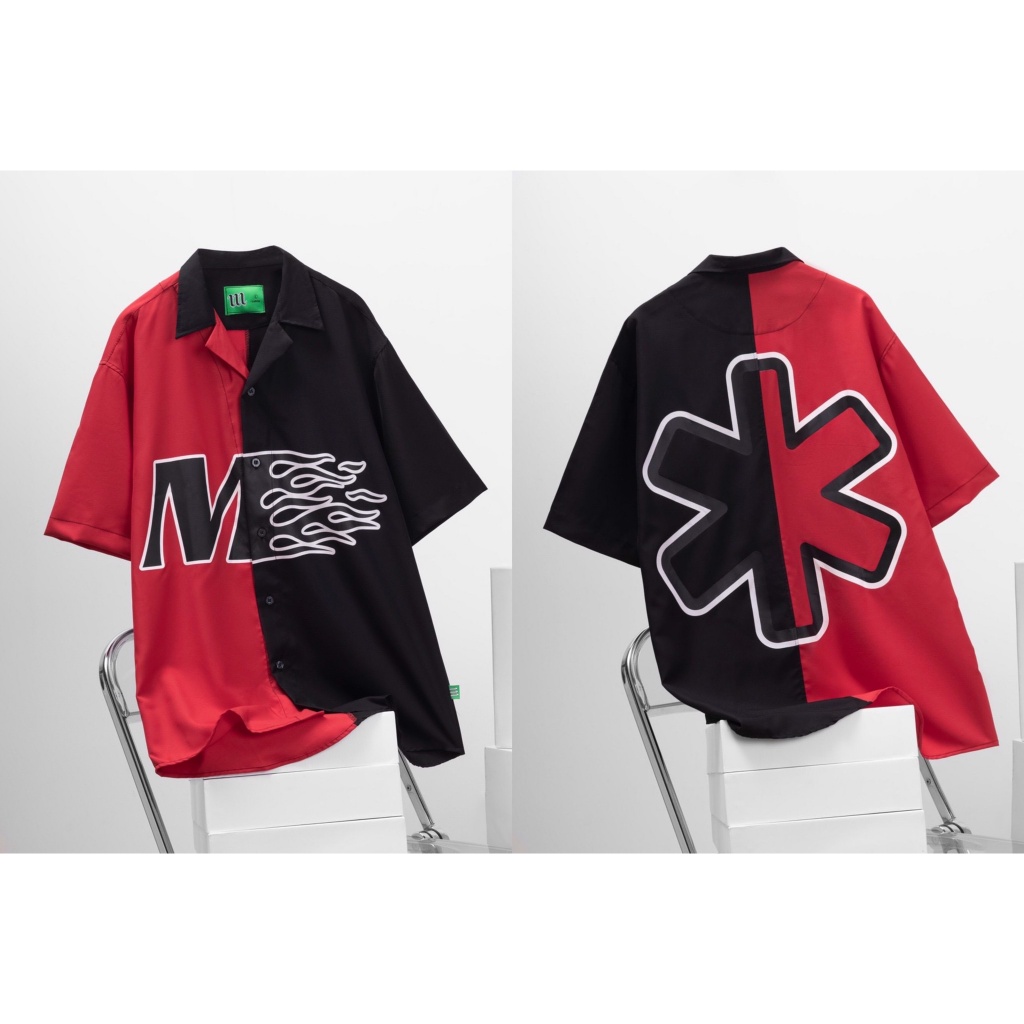 Sơ mi Unisex Nam Nữ NSN Store " RACING " - 2 Màu - 3 Size - Vải Lụa Cao Cấp Không Nhăn Mềm Mịn Mát