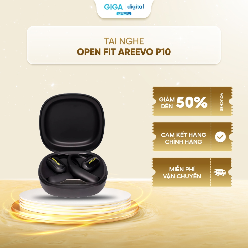 Tai nghe Open FIT Areevo P10 - Thời lượng pin lên đến 40 giờ - Điều khiển giọng nói