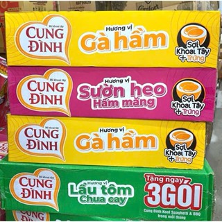  THÙNG MÌ TÔM CUNG ĐÌNH ĐỦ VỊ   THÙNG 30 GÓIx80G 