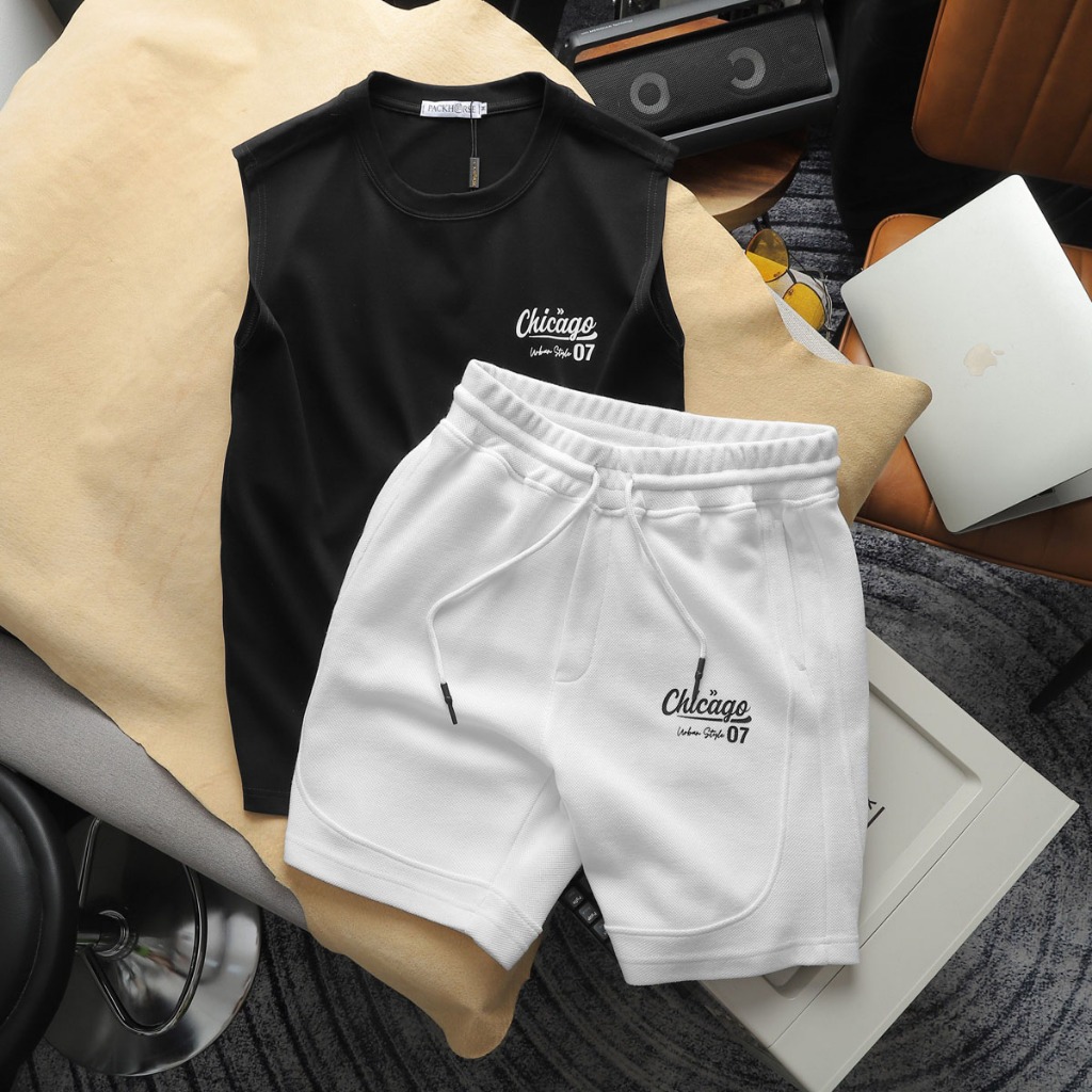 Set bộ sát nách thể thao nam CHICAGO thun cotton mềm mịn, thoáng mát - FORMEN SHOP