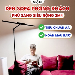 Đèn cây sofa phòng khách, đèn phòng đứng Mopi Light bóng LED điều chỉnh đa chiều, bảo vệ mắt, ánh sáng không nhấp nháy