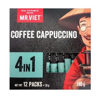 Cà phê hòa tan capuccino 4trong1 mr viet 240g - mr viet cappuccino instant coffee 240g (12 gói x 20g