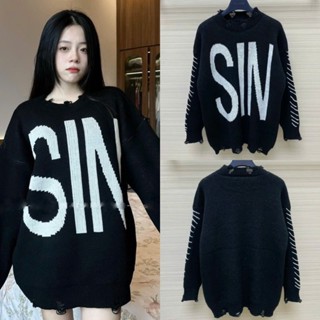 Áo Len sọc vằn Unisex sweater Dệt Kim Dáng Rộng hoa văn Ngựa Vằn Kiểu retro korea thời thượng Ulzang giới tính thời Boy