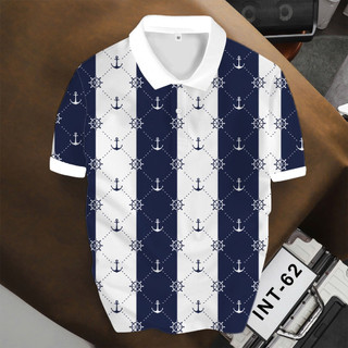  áo POLO Mỏ Neo INT- 62 thun cổ bẻ - áo polo  nam nữ phong cách thời thượng vải Poly Thái thoáng mát. 