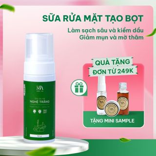 Sữa Rửa Mặt Tạo Bọt Mộc An Chiết Xuất Nghệ Trắng Tảo Biển, Giúp Sáng Da Giảm Mụn 150g