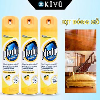 COMBO 3 Bình Xịt Làm Bóng Đồ Gỗ PLEDGE 330ml CHÍNH HIỆU - Chai Sơn Xịt Đánh Bóng Gỗ CAO CẤP