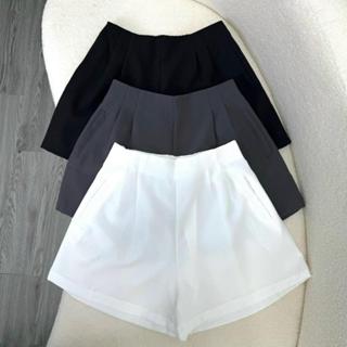 Quần đùi xếp ly Bigsize nữ dáng chữ A đai cao lưng thun co giãn không có nút và khóa kéo Q26