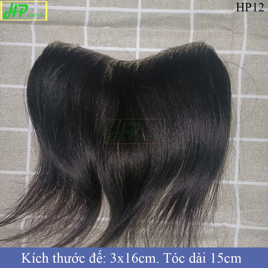 Tóc giả mái siêu da đầu che trán cao, hói trán HP SMART HAIR mã HP12, làm từ tóc thật