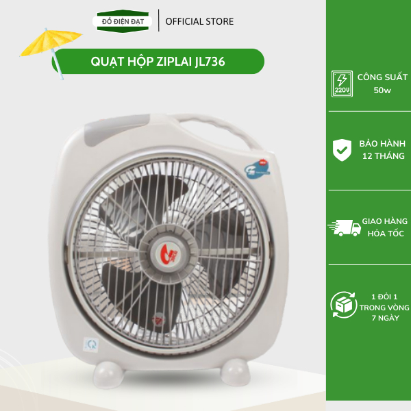 [Hỏa Tốc] Quạt hộp, Quạt lửng Thái Lan JipLai, Nhập khẩu chính hãng, Bảo hành 12 tháng