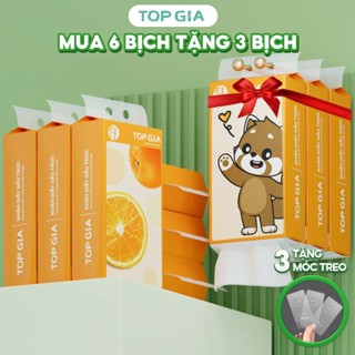 (MUA 6 TẶNG 3) Khăn giấy gấu trúc treo tường Top Gia 1000 tờ, 4 lớp làm từ bột tre nguyên chất