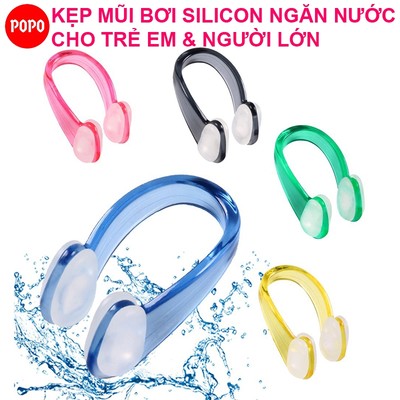 Kẹp mũi bơi siliicone NC1 cho trẻ em và người lớn ngăn nước vào khoang mũi, an toàn khi sử dụng POPO