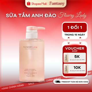 Sữa tắm dưỡng trắng da Niacinamide hương Hoa Anh Đào Flowery LADY 500ml