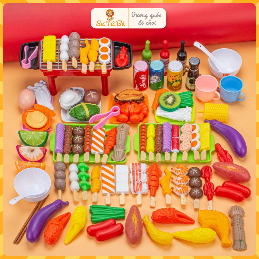 Bộ đồ chơi nấu ăn tiệc nướng Hàn  Quốc BBQ siêu đẹp cho bé