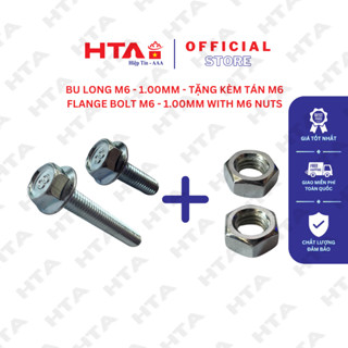 [TẶNG KÈM TÁN M6] [100 con] Bu Lông Chân Máy 6 Ly Khóa 10 - Bu Lông Mặt Bích M6 - Ốc Vít Hiệp Tín HTA
