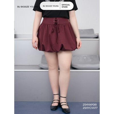 Chân váy bí ngô dục ô rê luồn dây BIGSIZE (55kg đến 95kg) – 25HYCV077 - [BU Bigsize Young]
