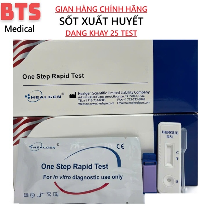 [ HỎA TỐC ] Hộp Test Sốt Xuất Huyết Hộp 25 Test Ns1 IgG/IgM Duo [ HÀNG CHÍNH HÃNG ]
