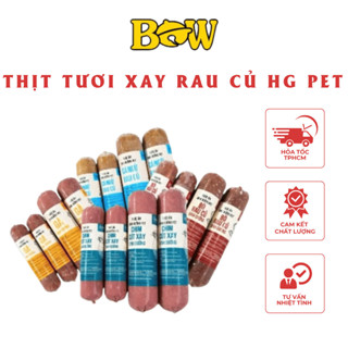 (Hỏa Tốc) Thức Ăn Cho Chó Mèo Trưởng Thành HG PET FOOD Thịt Tươi Xay Đủ Vị Gà, Bò, Heo, Cá, Cút 400g Và 800g