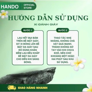 Xi nước đánh giày da nhanh hando 80ml