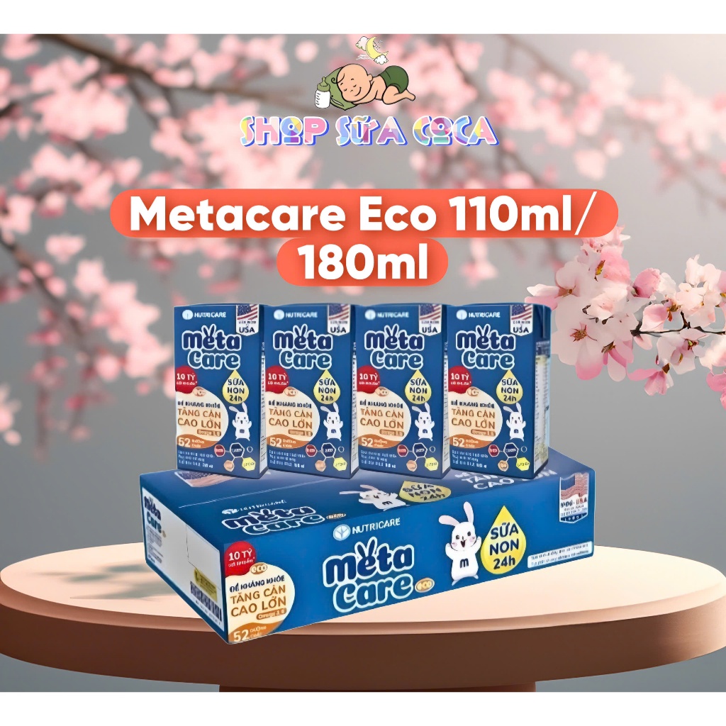 Sữa pha sẵn Nutricare Metacare Eco Xanh 110ml/180ml date mới
