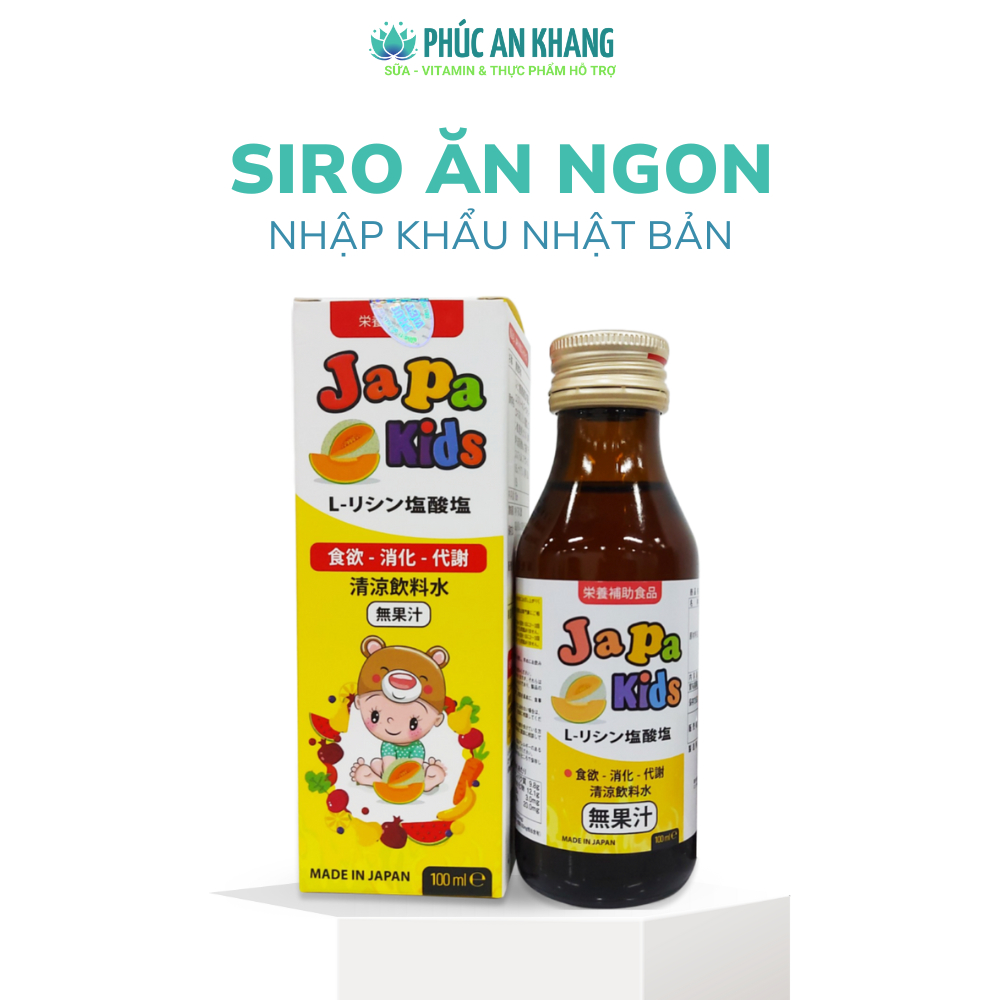 Siro Ăn Ngon Cho Bé Japa Kids Chính Hãng Hỗ Trợ Bé Tăng Cân Thúc Đẩy Vị Giác Hấp Thụ Tốt Hơn
