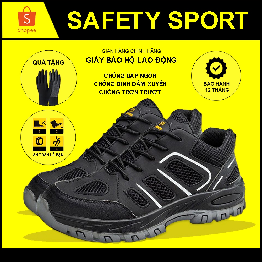Giày Bảo Hộ Lao Động HAMMER JMS - Mũi Thép Chống Va Đập , Đế Giày Chống Đinh , Cách Điện / Chống Trơn Trượt / Tiêu Chuẩn