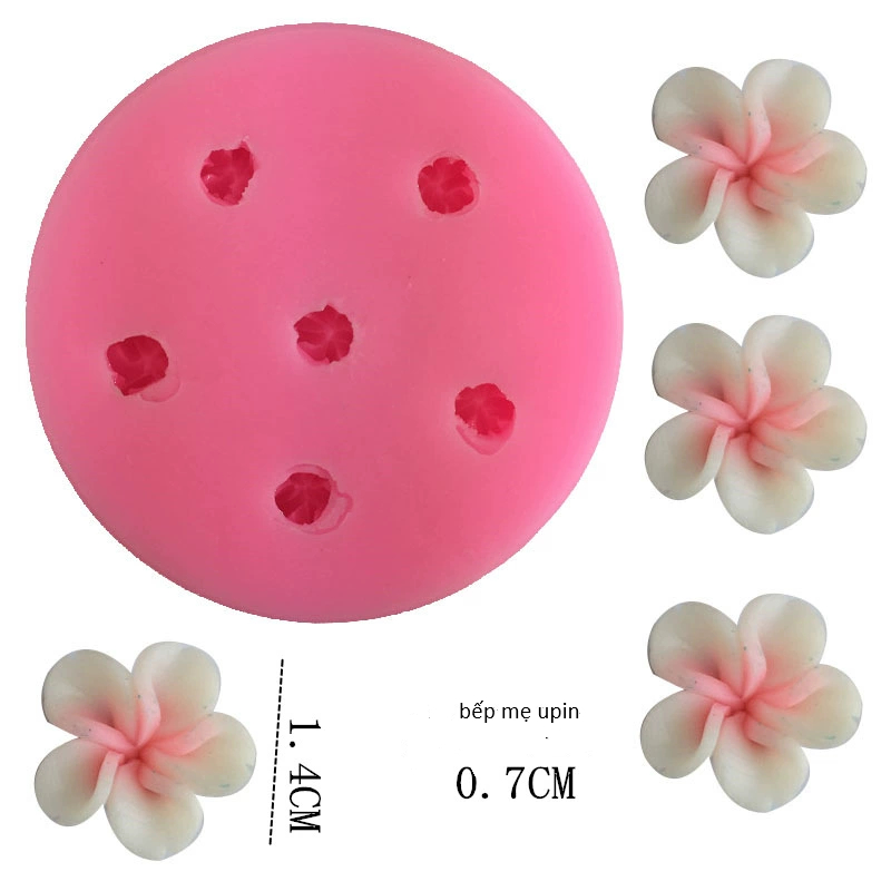 khuôn silicon vỉ 6 sứ nhí cánh xoắn V9