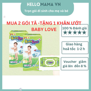 Tã  Baby Love / Bỉm  Baby Love  cho bé của Unicharm ( size M,L,XL,XXL,3XL,4XL, 5XL, mỏng, thấm hút tốt)
