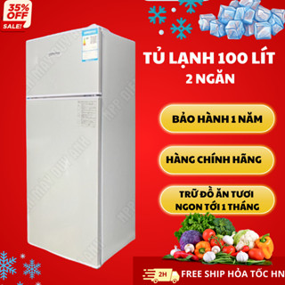 Tủ lạnh mini 2 ngăn 100 lít lạnh siêu nhanh, tủ lạnh mini cao cấp siêu tiết kiệm điện, công nghệ nano bảo quản đồ ăn lâu
