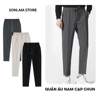 quần Âu nam cạp chun phong cách hàn quốc, quần bagyy ống xuông phong cách