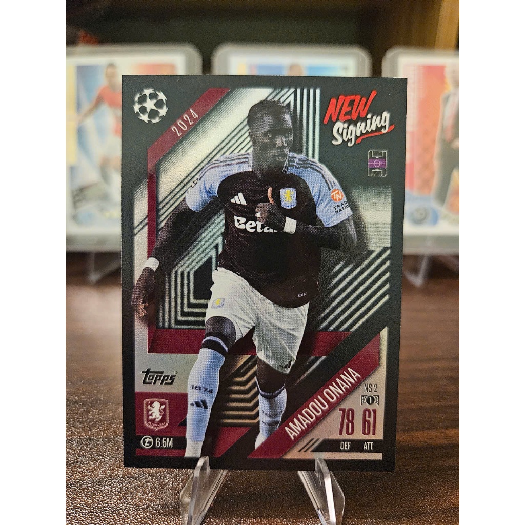 Thẻ NEW SIGNING Amadou Onana Topps Match Attax 2024/2025 (Aston Villa) (24/25)