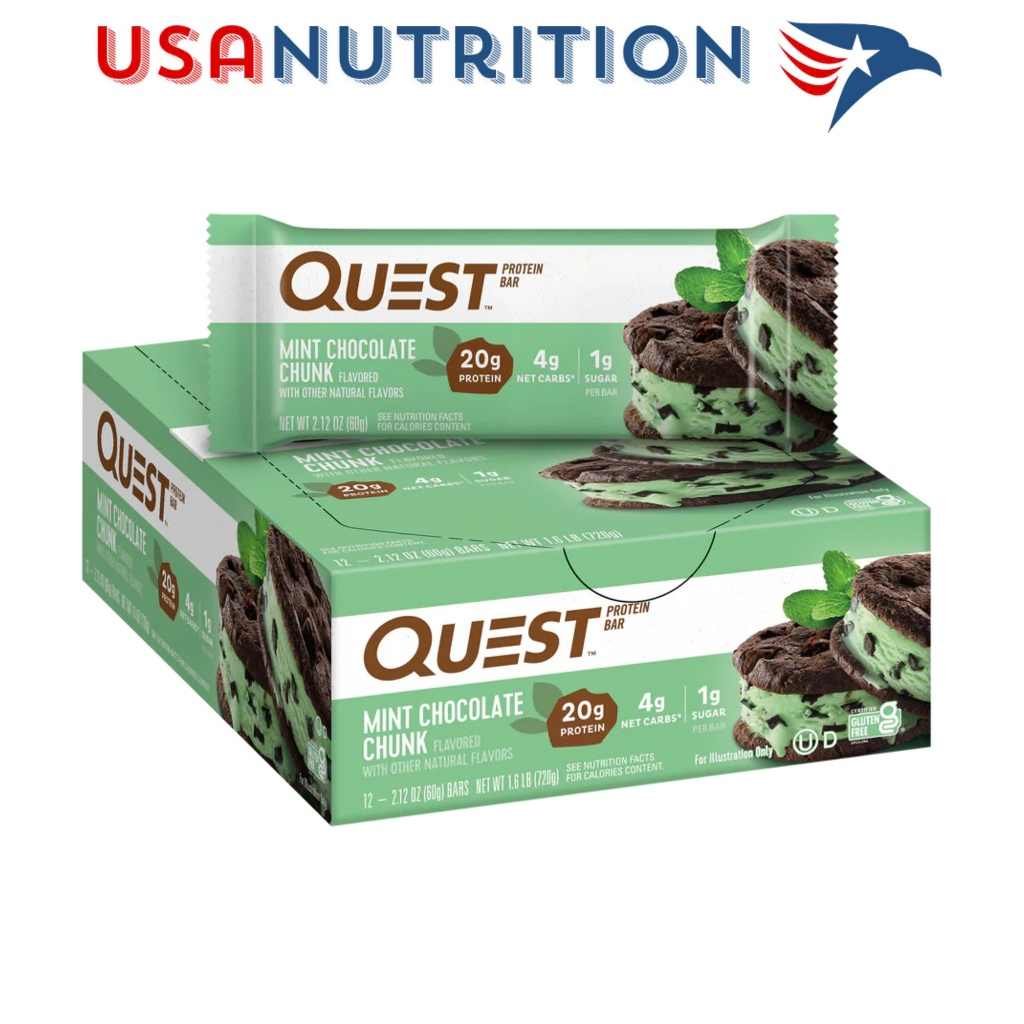  Bánh Protein Bar Quest bán chạy nhất thế giới 720g : Hộp 12 thanh đủ vị 