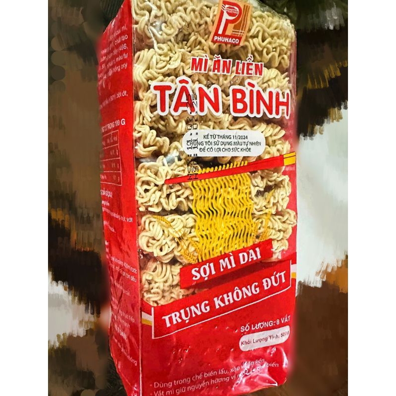 Mì trần ăn liền Tân Bình 500g(8 vắt)