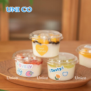 100 Hộp Nhựa Tròn Đựng Bánh Lạnh, Mousse, Sữa Chua, Panna Cotta Trái Cây 150ml [XY583 ]