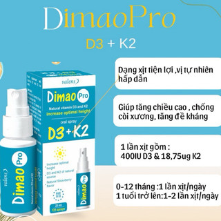 D3K2 Dimao Pro giúp trẻ bức phá chiều cao