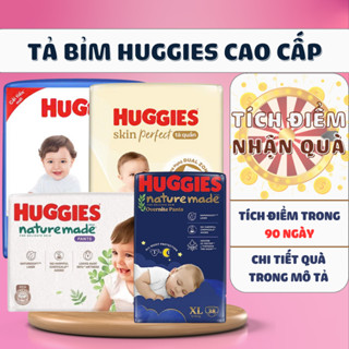 Bỉm tã dán / quần Huggies Nature Made / Skin Care / Skin Perfect Size NB60/S82/M64/L54/XL44/XXL26