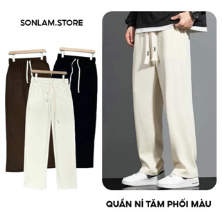 Quần Nỉ Tăm 4 Màu Cao Cấp Dáng Suông Unisex nam nữ