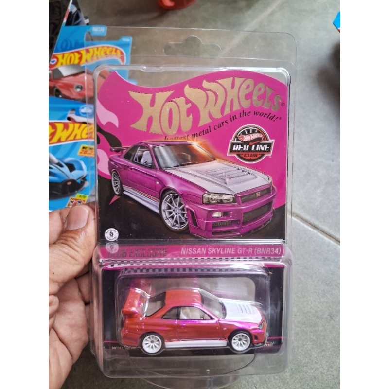 2022 HOT WHEELS RLC NISSAN SKYLINE GTR R34 MÀU HỒNG  - HÀNG HIẾM