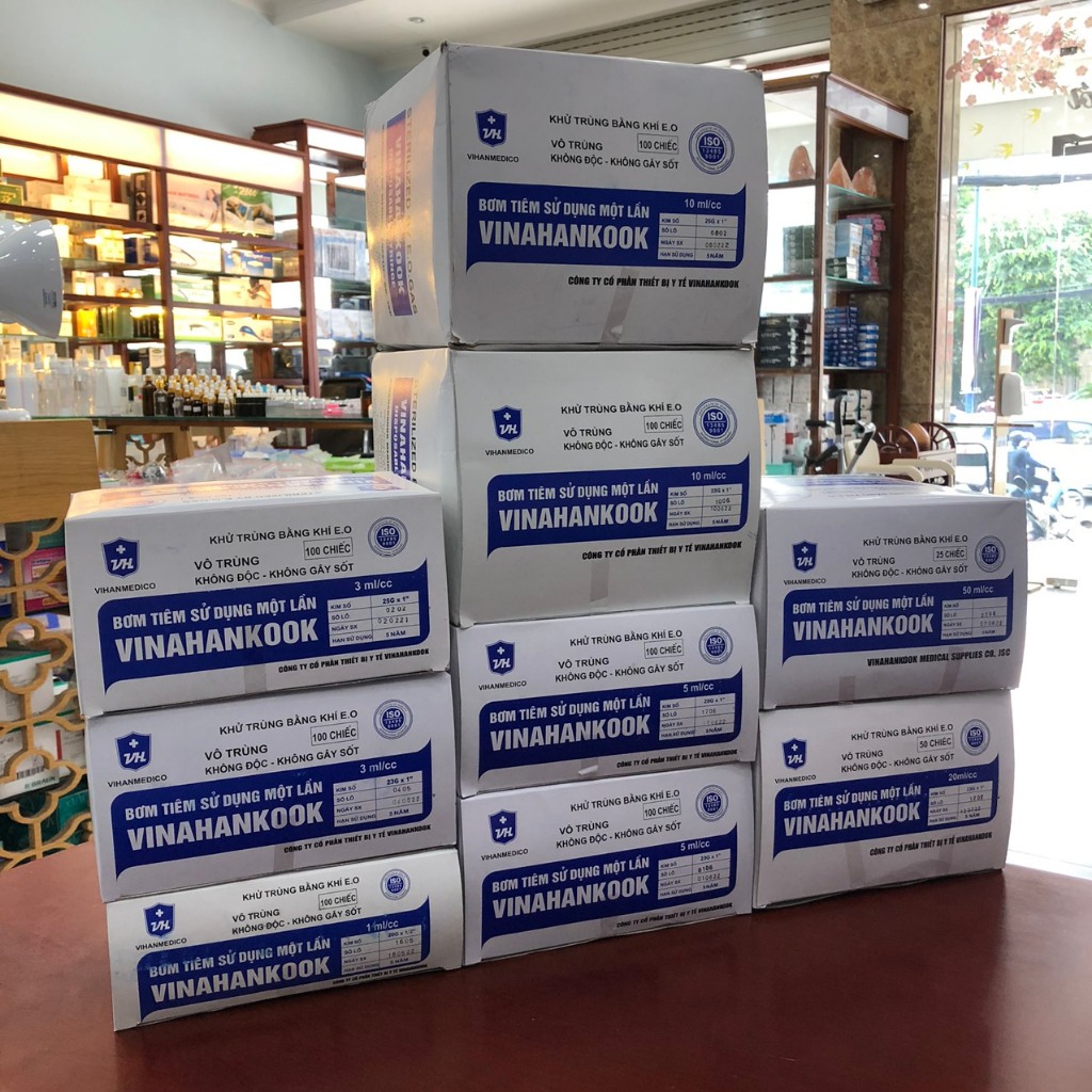Bơm Tiêm Vinahankook 1cc/ml, 3cc/ml, 5cc/ml, 10cc/ml, 20cc/ml, 50cc/ml