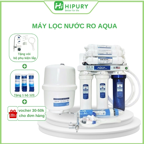 Máy lọc nước RO không vỏ tủ AQUA 4 8 9 10 cấp lọc , máy lọc nước RO lắp gầm bếp chính hãng AQUA