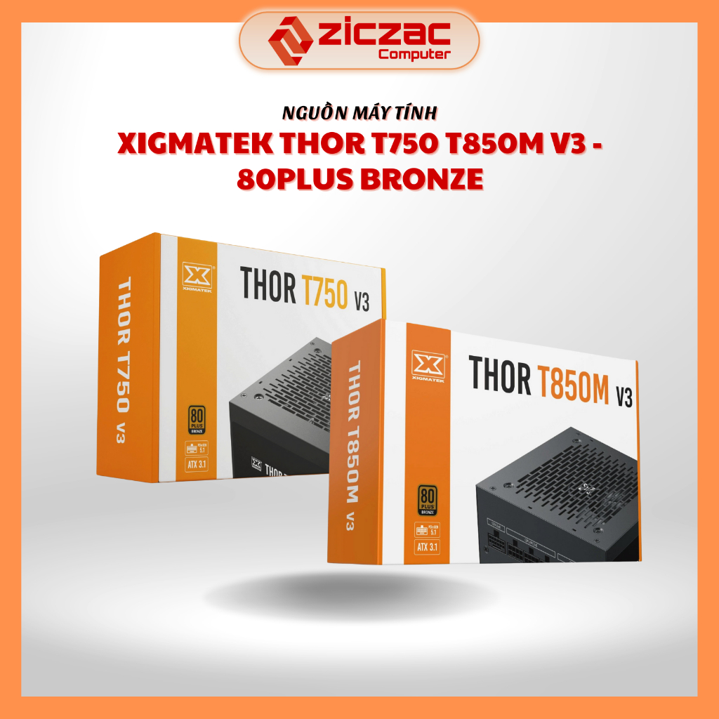 Nguồn Xigmatek Thor T750 750W | T850M v3 850W 80plus bronze Modular pcie 5.1 - Chính hãng BH 36th
