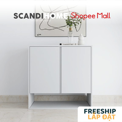 NORDIC, Tủ đựng đồ lưu trữ 2 ngăn STO_013, 80x45x80cm, tủ gỗ Scandi Home