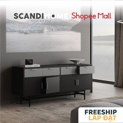 JAM, Kệ tivi, kệ để đồ TVD_045, 140x40x63cm, kệ gỗ Scandi Home